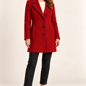 Civas Evina Boiled Wool Coat       06818/Red