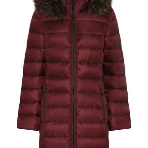 Etage Hooded Long Jacket Wine.       263-1088