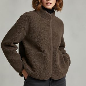 Etage Teddy Reversible Jacket Taupe.       1482-177