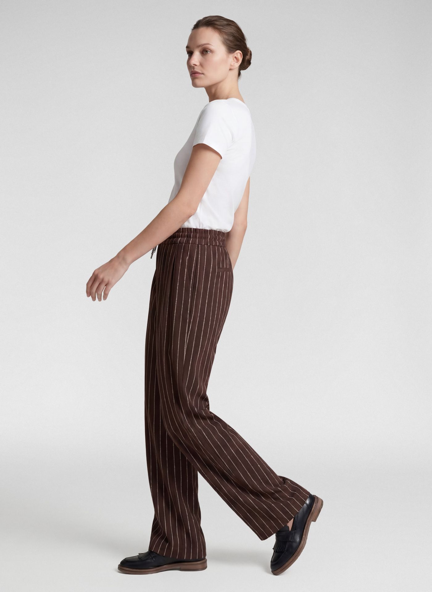 Rabe Palazzo wide Leg Trouser Brown. 57-111450 - Image 5