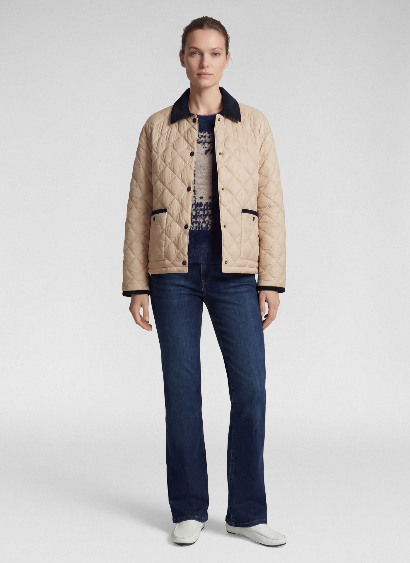 Rabe Quilted Jacket Cream. 57-113821 - Image 5