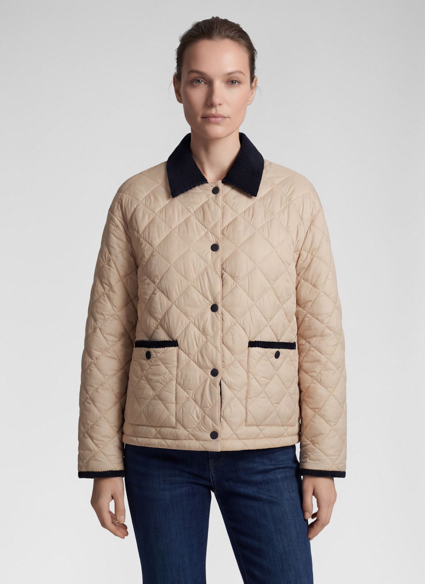 Rabe Quilted Jacket Cream. 57-113821 - Image 3