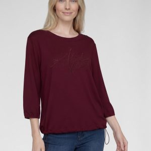 Rabe Sequence Sweatshirt Burgundy.          57-114306