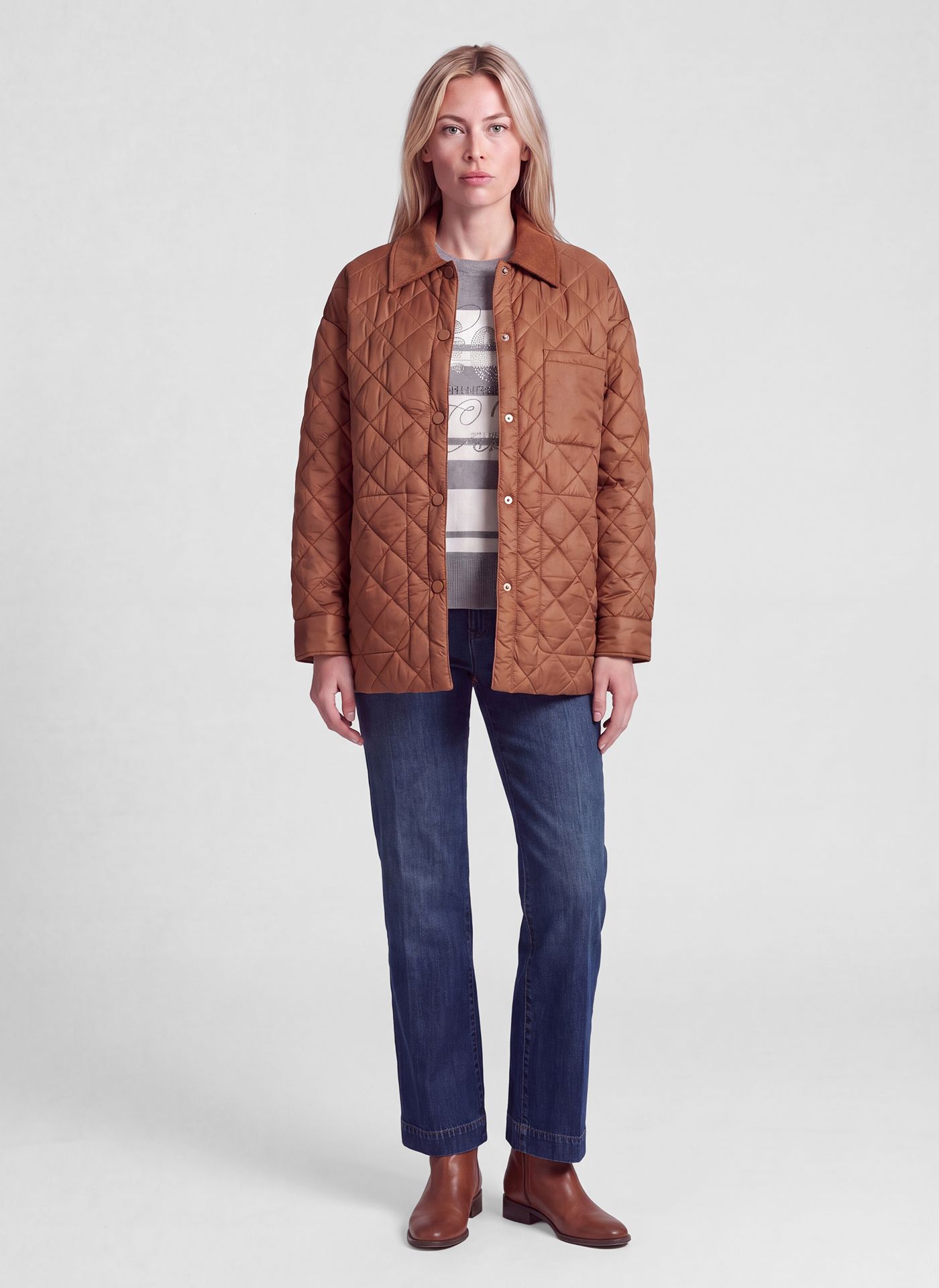 Rabe Quilted Jacket Tan. 57-121821 - Image 2