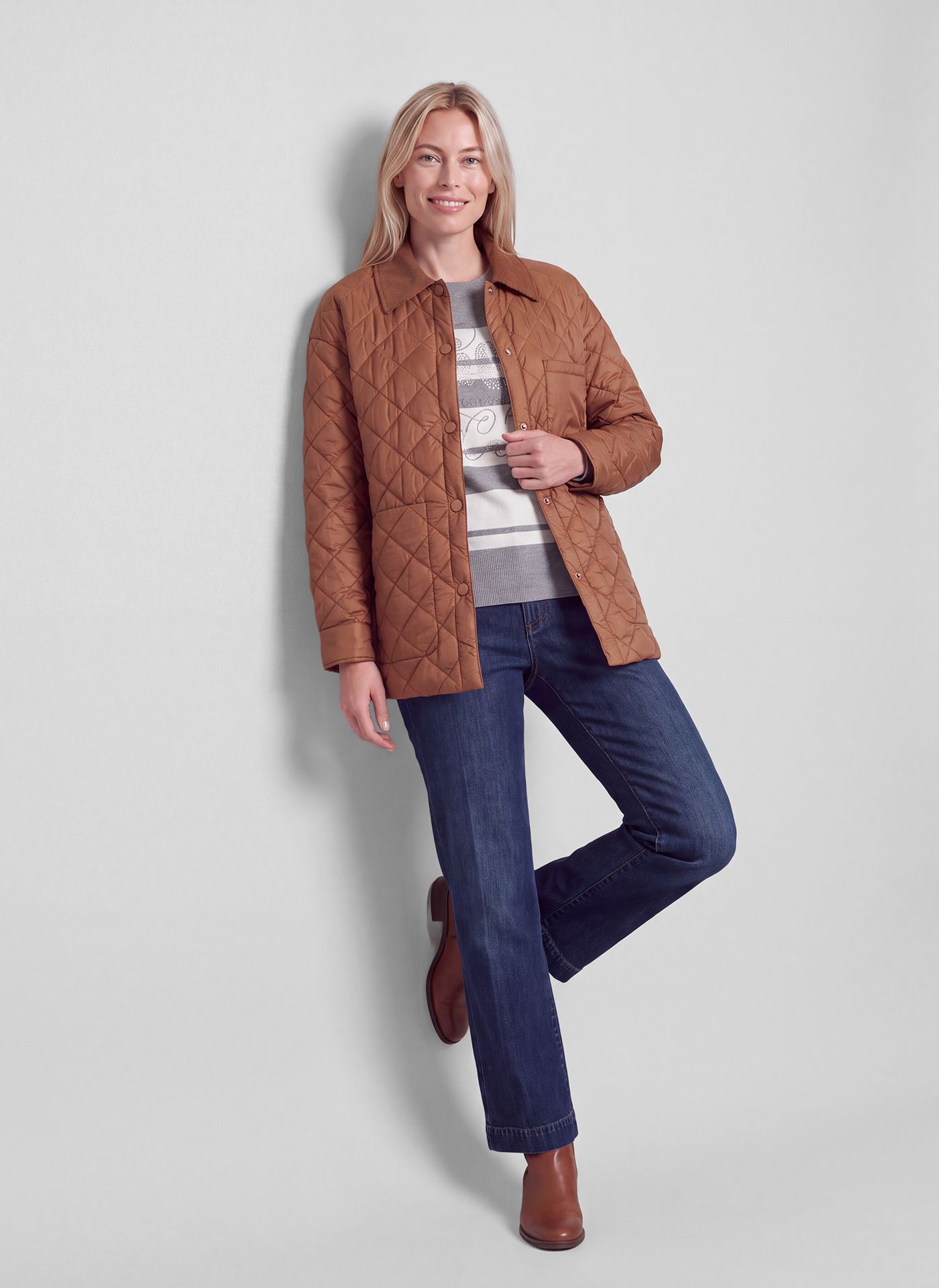 Rabe Quilted Jacket Tan. 57-121821
