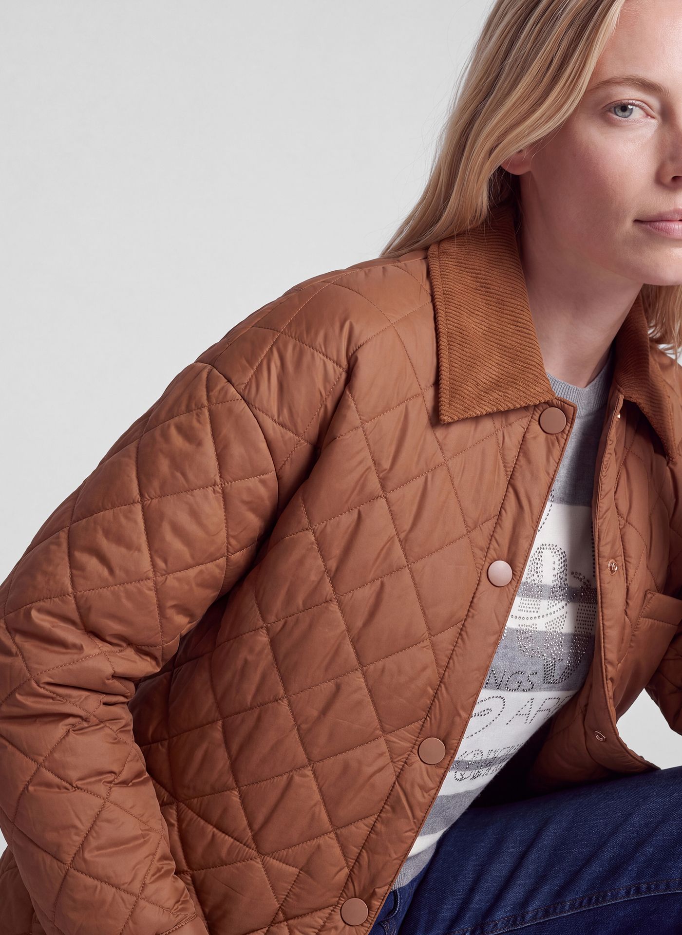 Rabe Quilted Jacket Tan. 57-121821 - Image 3