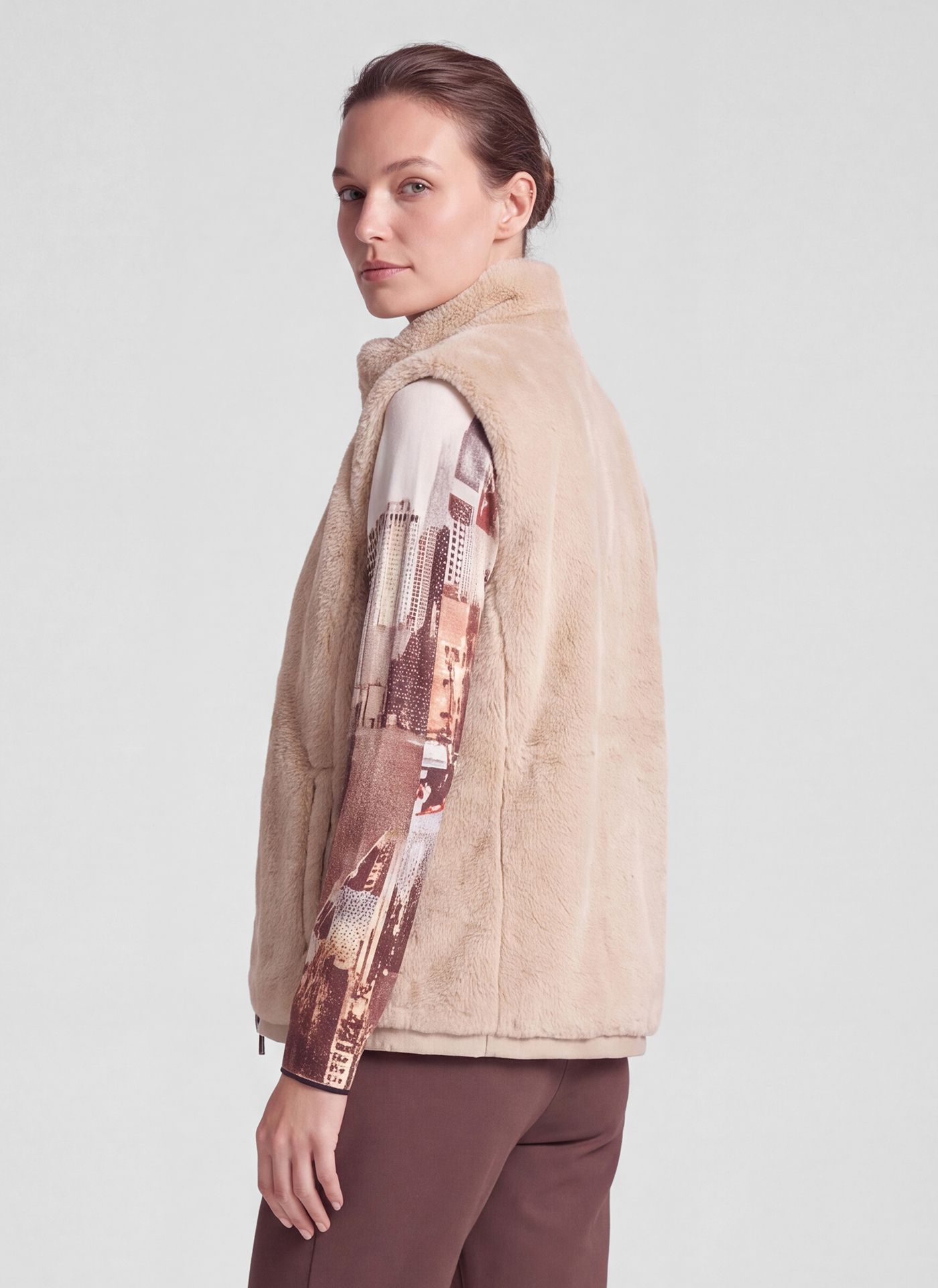 Rabe Fur Gilet Beige. 57-122871 - Image 4