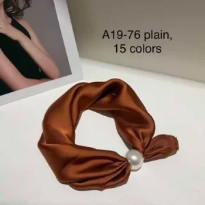 Magnetic Pearl Clasp Neckerchief Tan.   A19-76