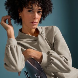 Bianca Kim Bow Top Taupe.         86032