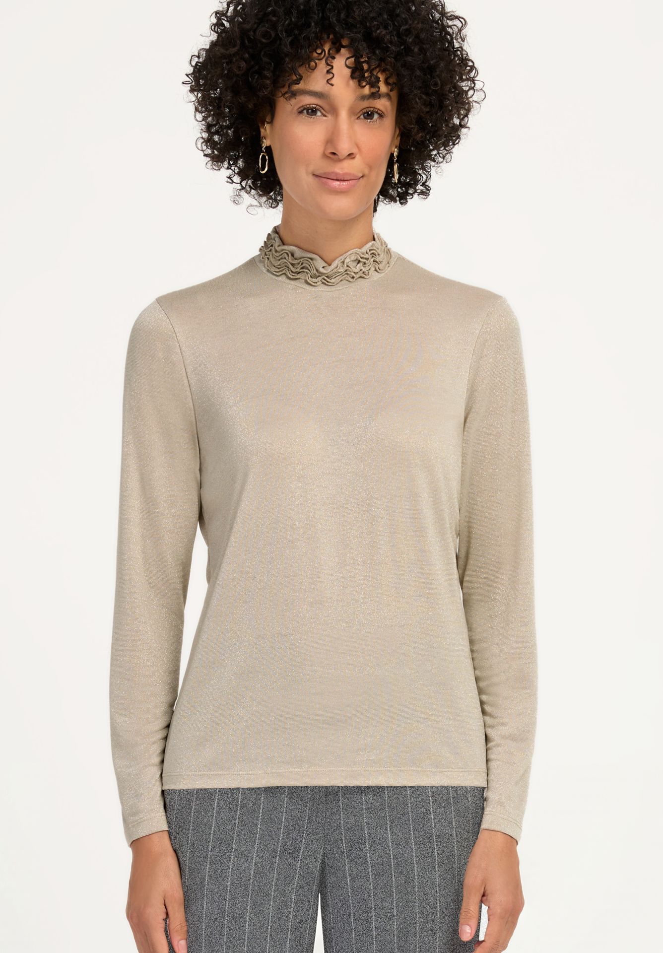 Bianca Greta Lurex Top Champagne. 86069