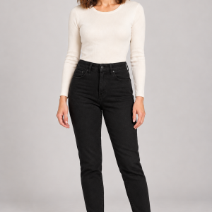 A & L Jessica Mom Jeans              H6969/Blk Black