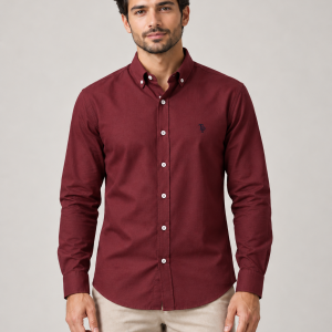 Tom Penn Oxford Shirt Wine. Tp330/Wne