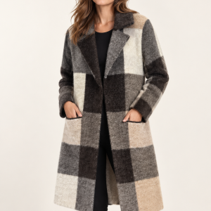 MXO Check Coatigan Chocolate.     51297