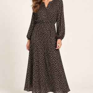 Rabe Polkadot Dress Brown.       57-111160