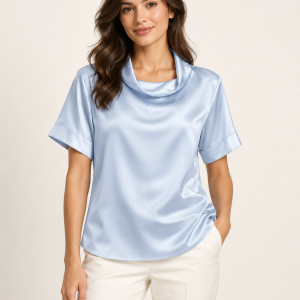 Peruzzi Satin Top Blue.       W26208