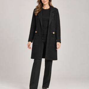 Marinello Plain Long Cardigan Black.    55225