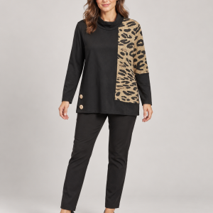 Peruzzi Jacquard Top Black.       W26162