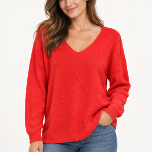 Peruzzi Diamond Knit Coral.      W26514