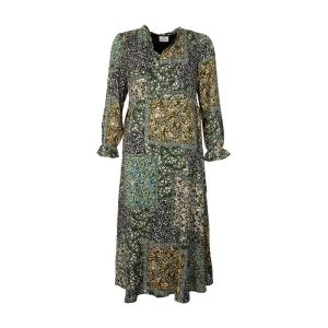 Julie Guerlande Print Dress Khaki.         68Jg2ro200