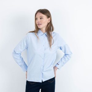 Hongo Plain Shirt Blue.      6516