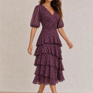 Print Dress Berry.     7887