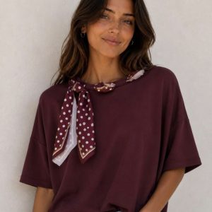 Scarf Top Berry.          50503/Ber