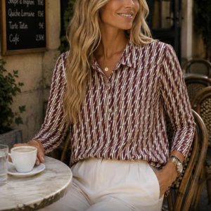 Yew Collar Top Wine.             3743/Wne