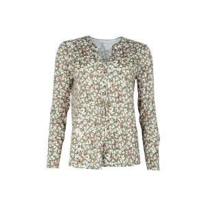Julie Guerlande  Print Top Khaki.           68Jg2ts200