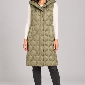 Mxo Long Hooded Gilet Sage     51270