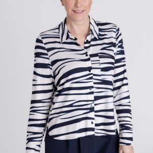 Frank Walder Button Thru Polo Shirt Navy.     726101553