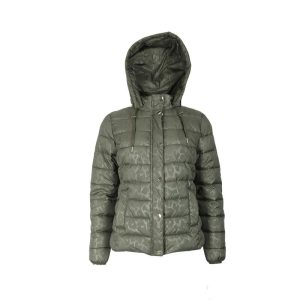 Julie Guerlande Quilted Hooded Jacket Khaki.      68Jg2pb000