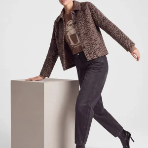 Rabe Animal Print Jacket Brown.           57-123020