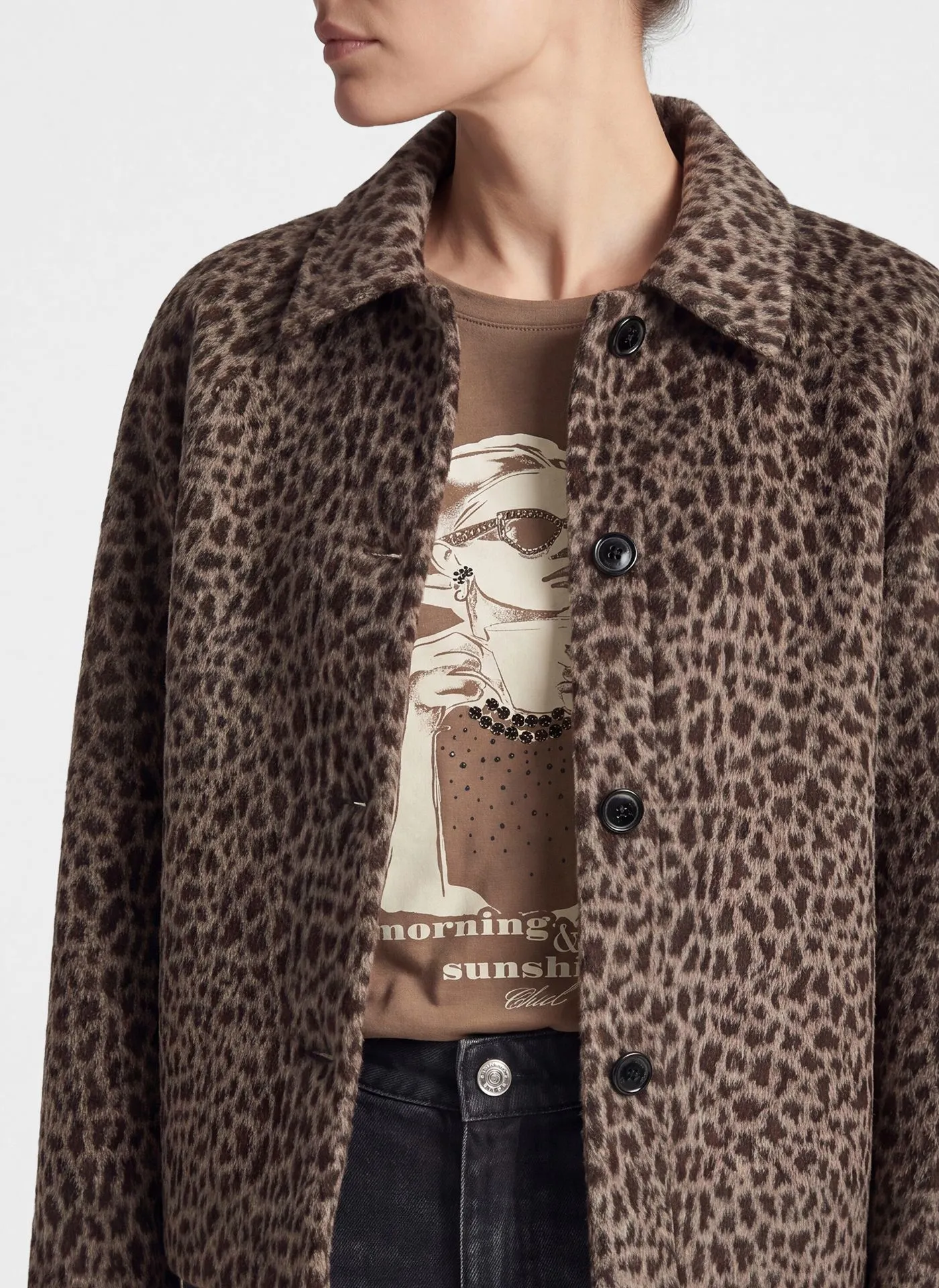Rabe Animal Print Jacket Brown. 57-123020 - Image 2
