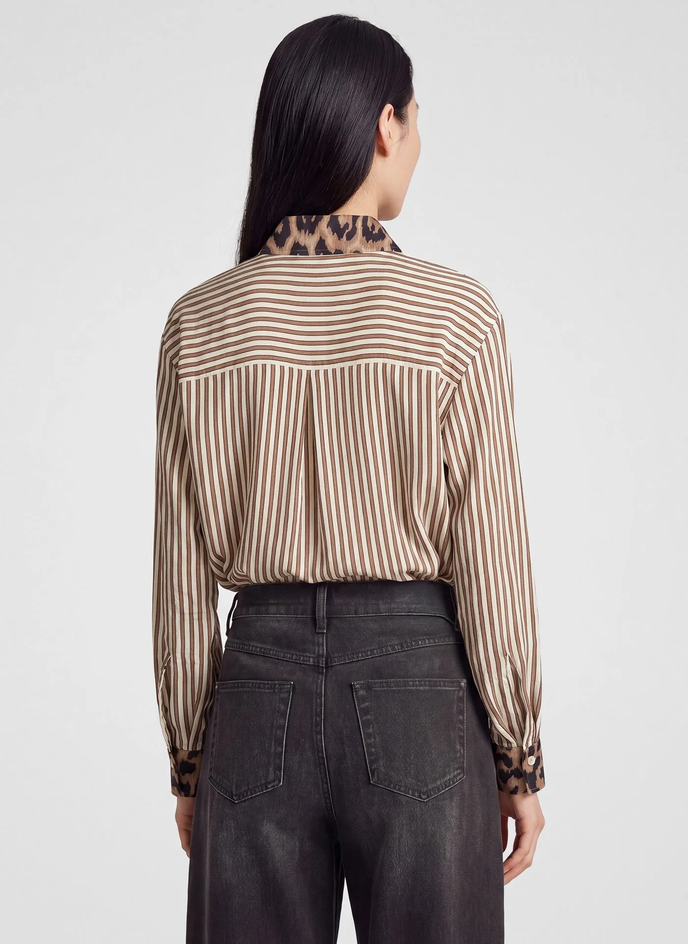 Rabe Stripe Blouse Coffee. 57-123103 - Image 4