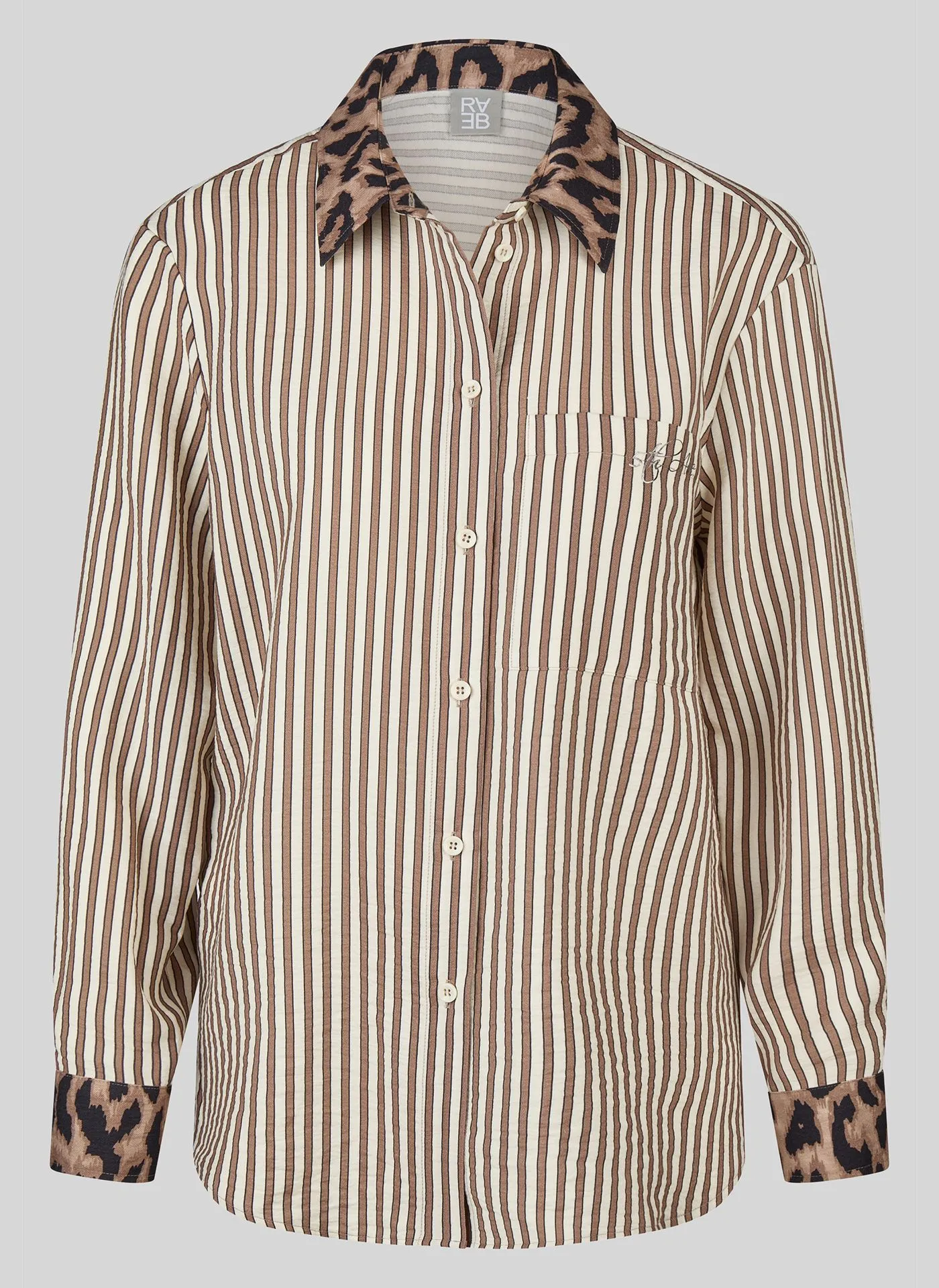 Rabe Stripe Blouse Coffee. 57-123103 - Image 6