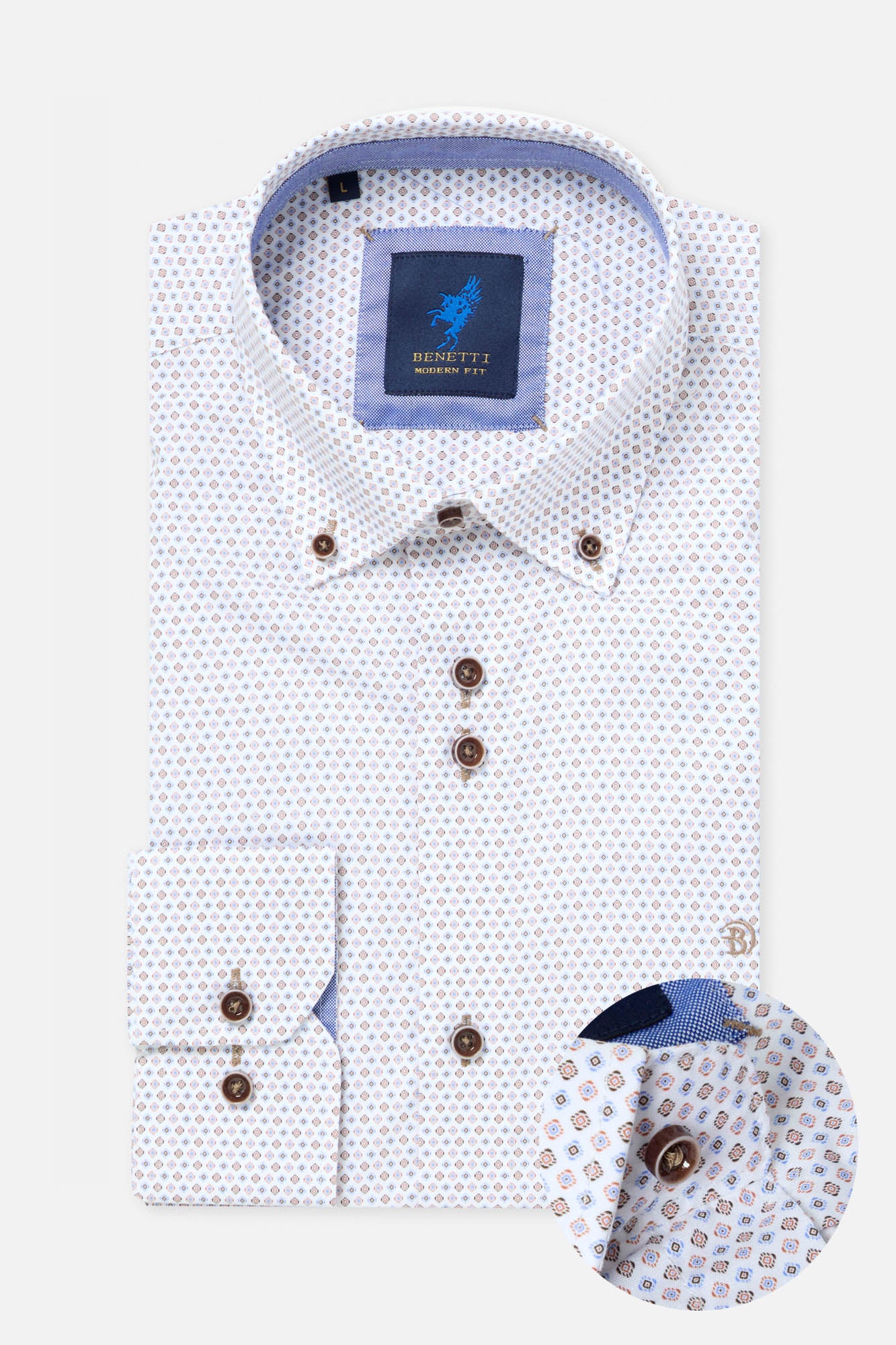 Benetti Alex Modern Fit Shirt Rust. Alex/Rst