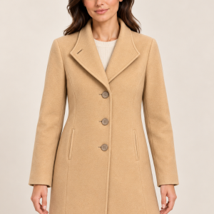 Christina Felix Wool Coat Camel.       596-4490/Cml