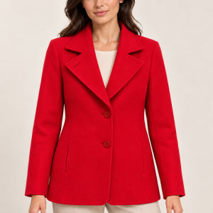 Christina Felix Wool Carcoat Red.       413-4490/R