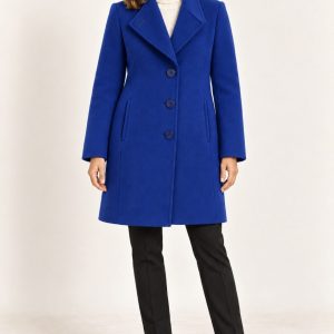 Christina Felix Wool Coat Royal.           596-4490/Ryl