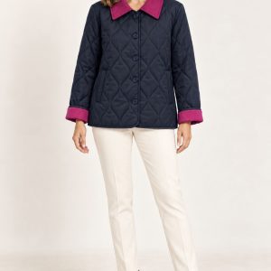 Julie Guerlande Short Quilted Jacket Navy.         68Jg2pb060